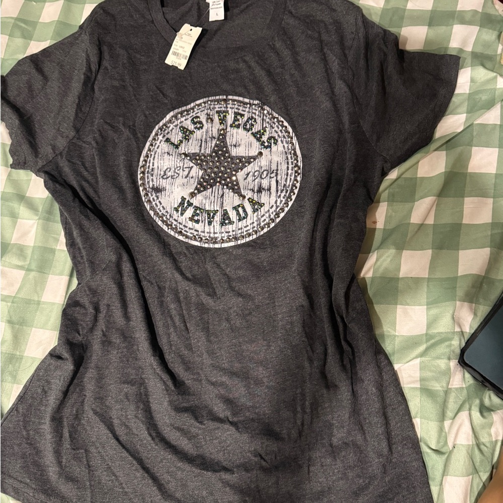 Gray Las Vegas Nevada Graphic T-Shirt